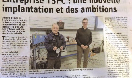 Article presse le journal du Progrès TSPC Tavaux