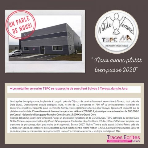 Article presse Traces Écrites TSPC Tavaux