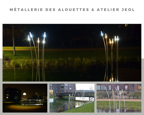 Création de joncs lumineux développés avec l'ATELIER JEOL à Ostende